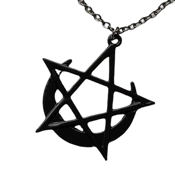 Cool Innovative Attractive Crescent Pentagram Pendant Necklaces