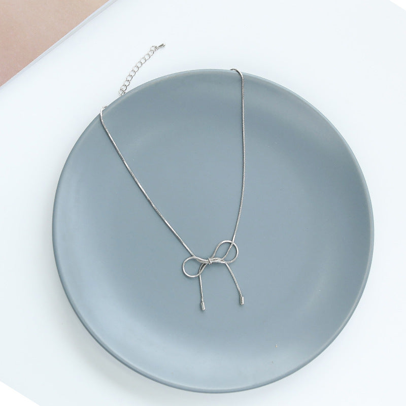 Minority Design Bow Female Clavicle Chain Necklaces