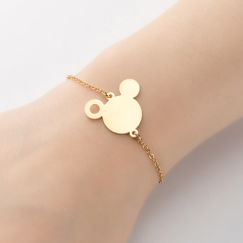 Bracelets de personnage de dessin animé de mode mignon Mickey Mouse pour femmes