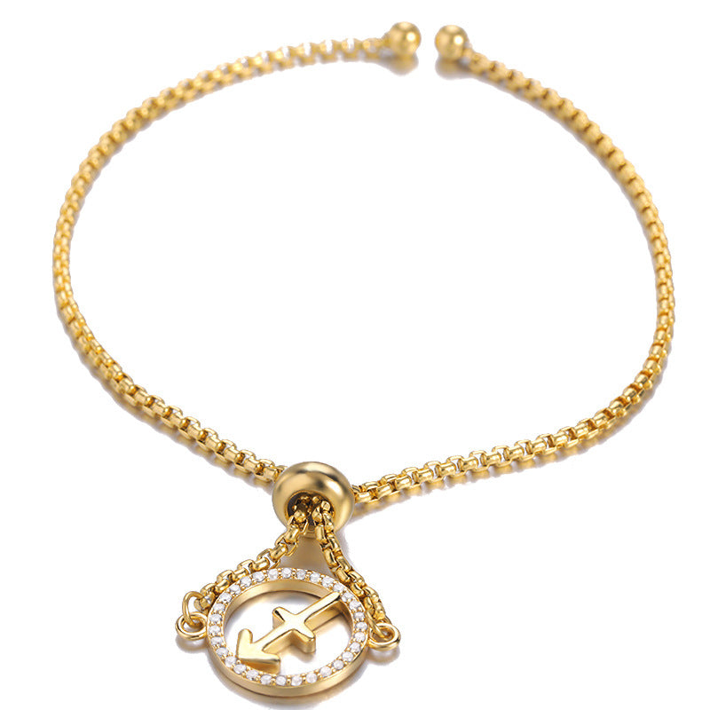 Accessories Fashion Zircon Constellation Golden Scorpio Bracelets