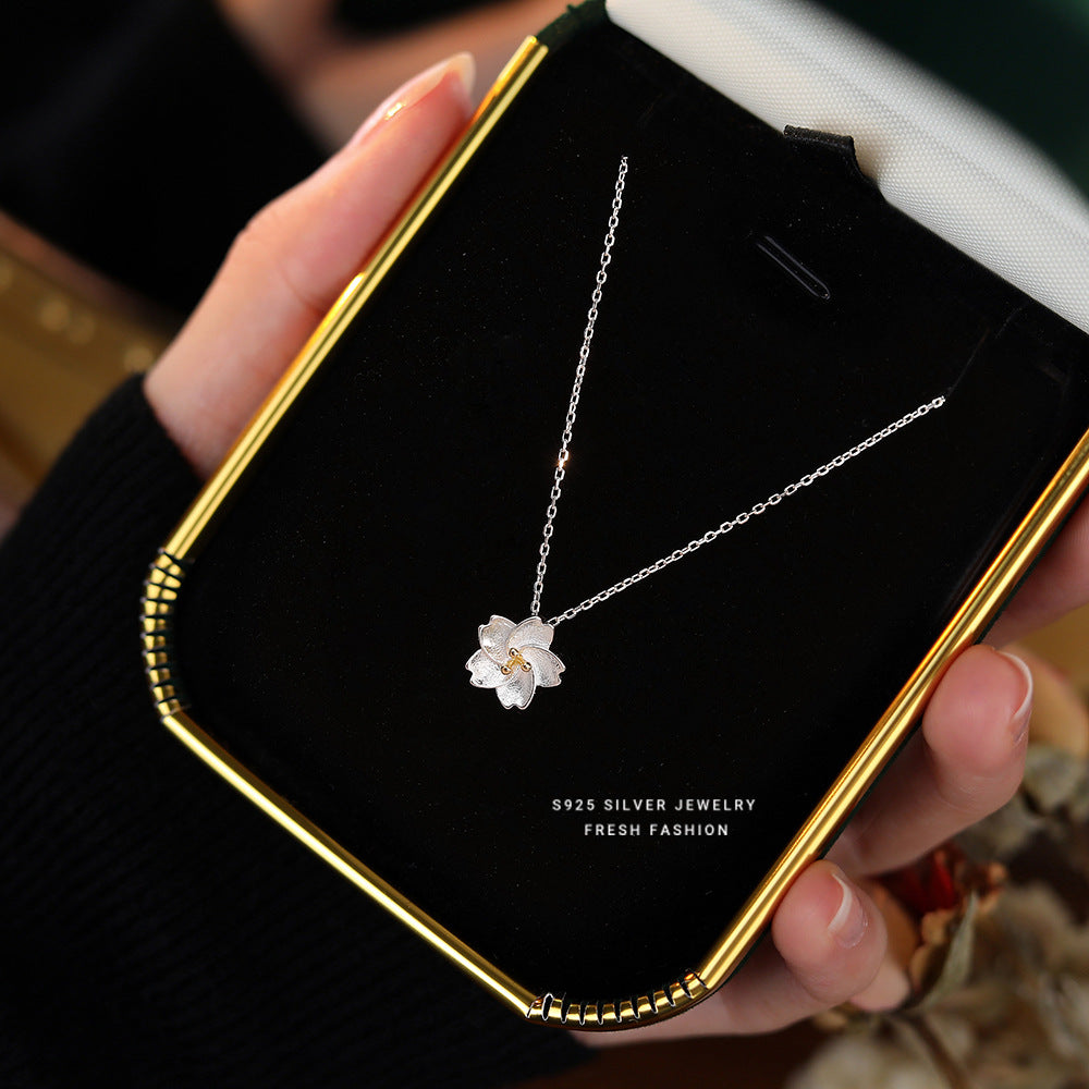 Simple Elegant Cherry Blossom Female Sweet Fresh Style Necklaces