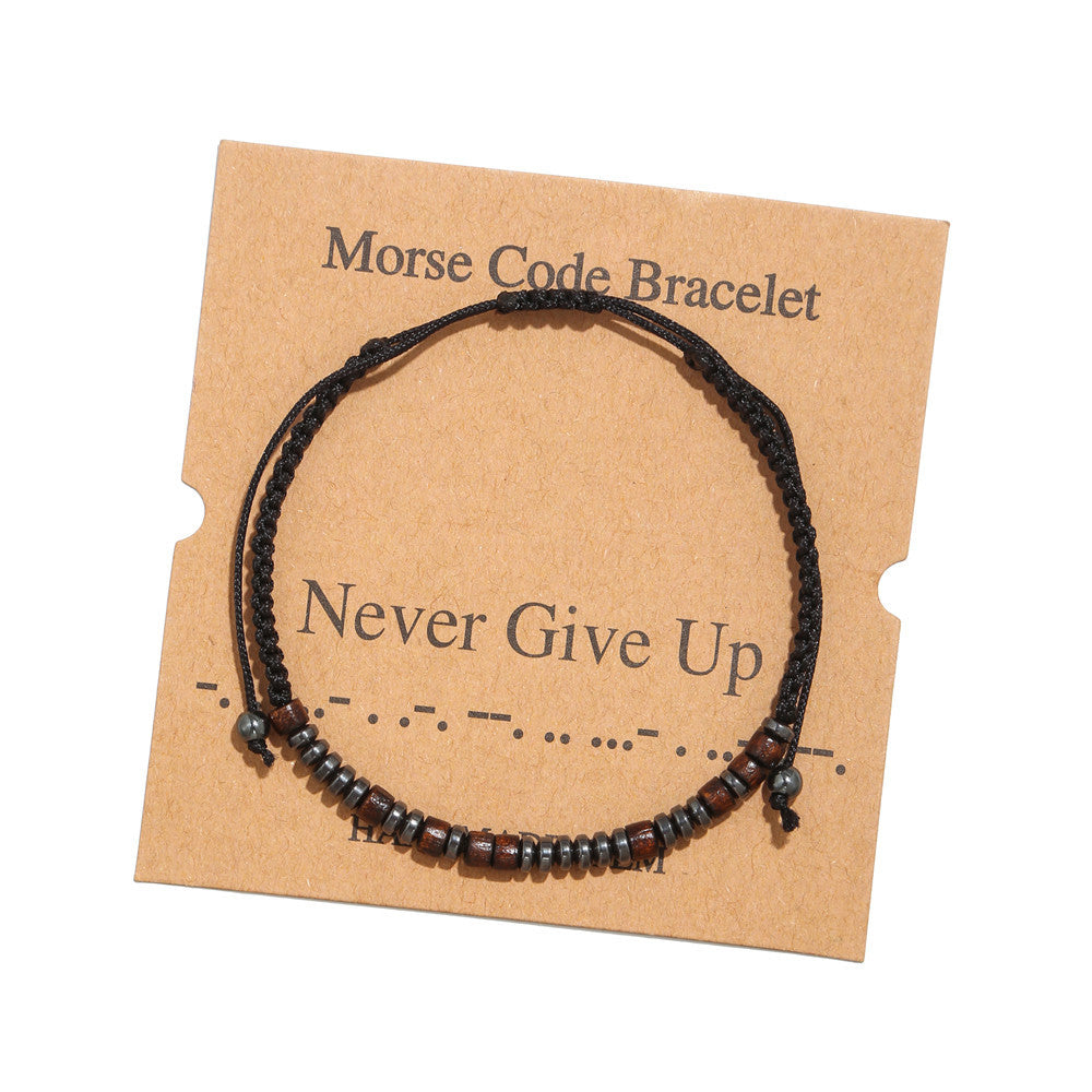 Woven Moss Password Letter Number Couple Bracelets