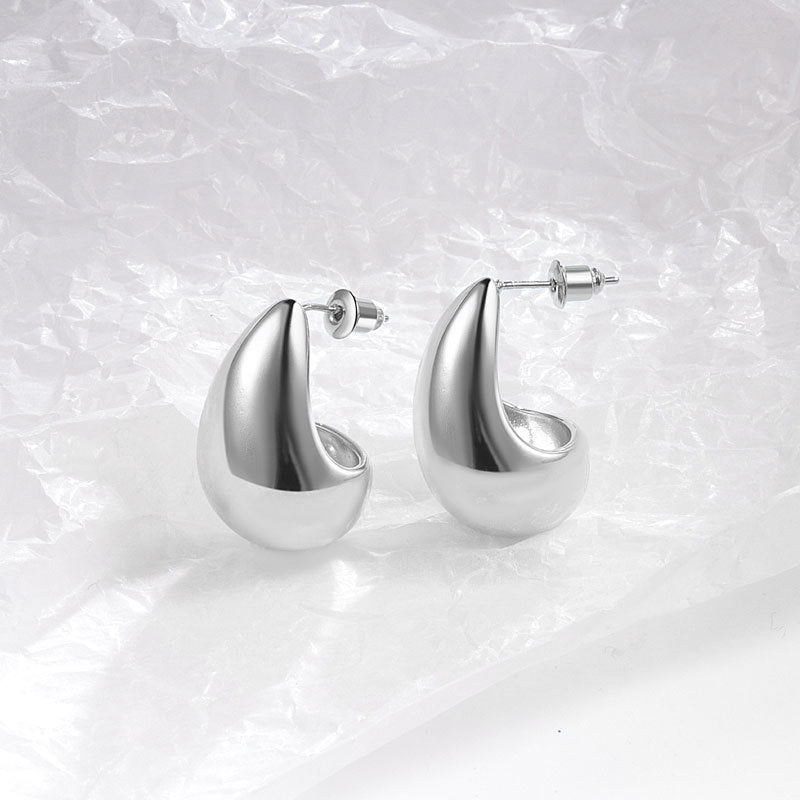 Water Drop Fashionable Chubby Ear High-grade Unique Earrings
