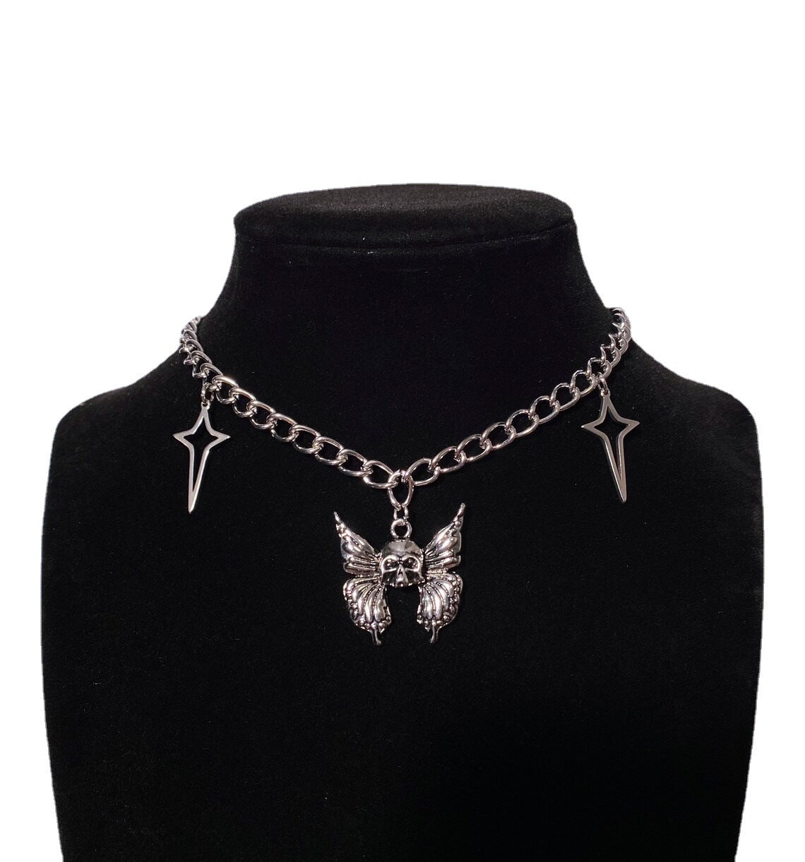 Unique Versatile Attractive Stylish Butterfly Skull Necklaces