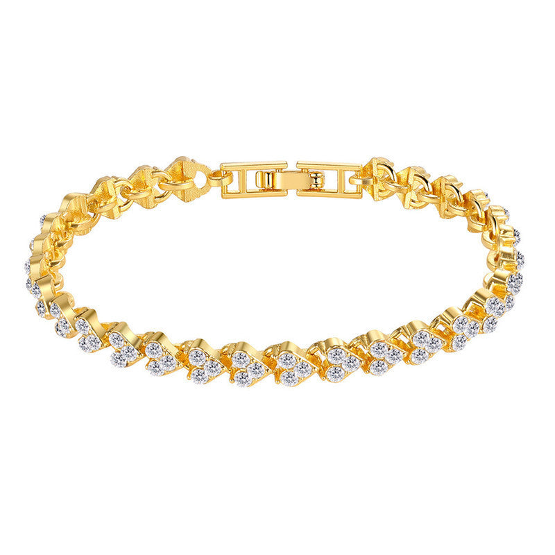 Exquisite Luxury Roman Crystal Simple Rhinestone Bracelets