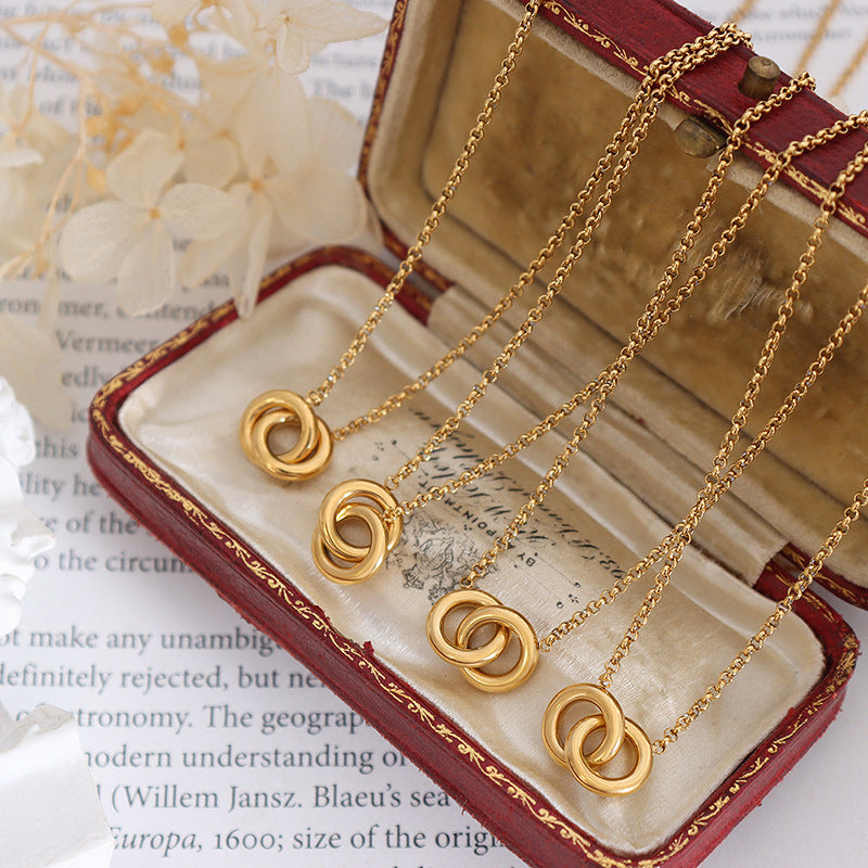 Gift Design Titanium Steel Gold-plated Korean Fashion Necklaces