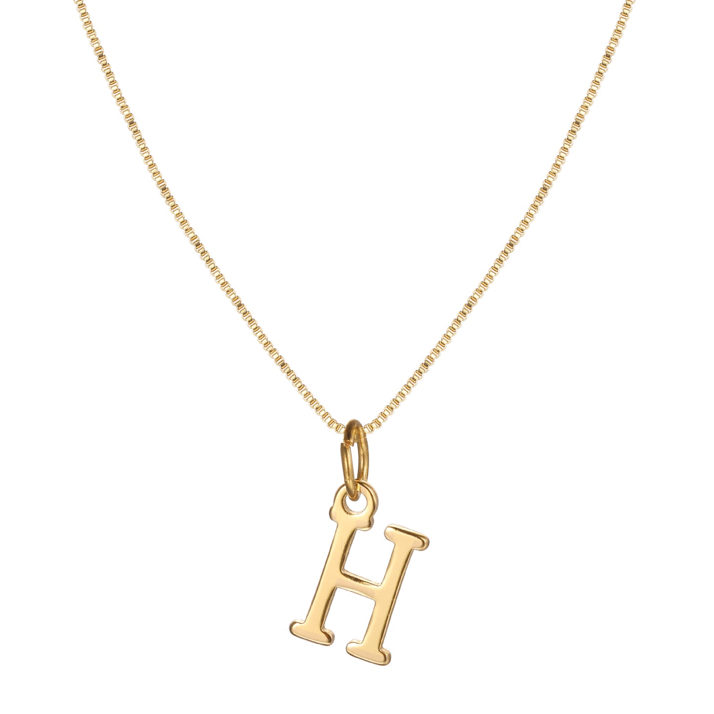 English Letter Creative Simple Box Chain Necklaces