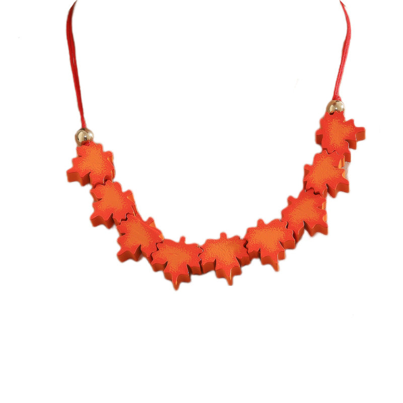 Women's & Men's & Fashion Atmosphere Creative Design Maple Necklaces