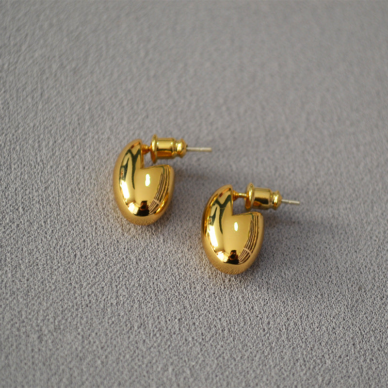 Women's Design Brass Gold-plated Sier Needle Elegant Earrings