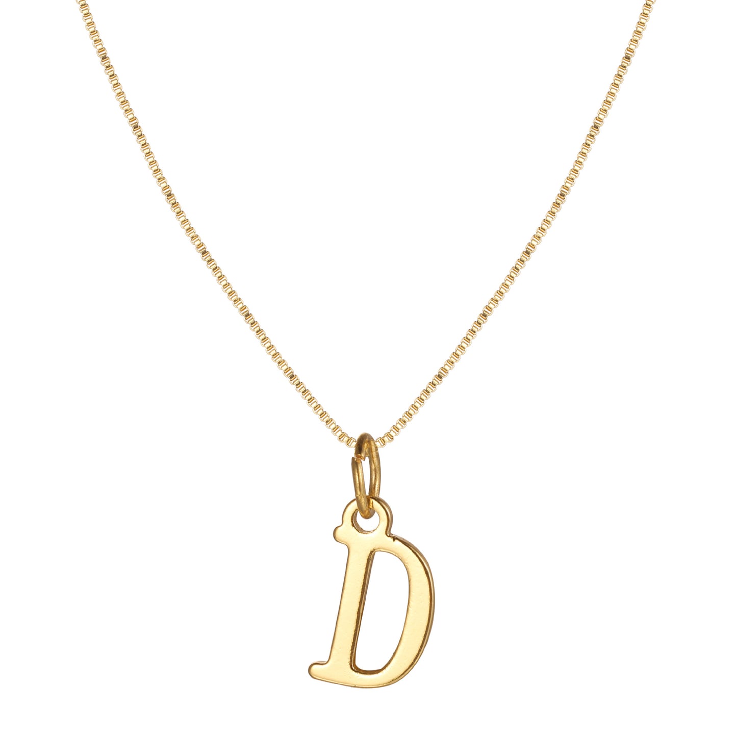 English Letter Creative Simple Box Chain Necklaces