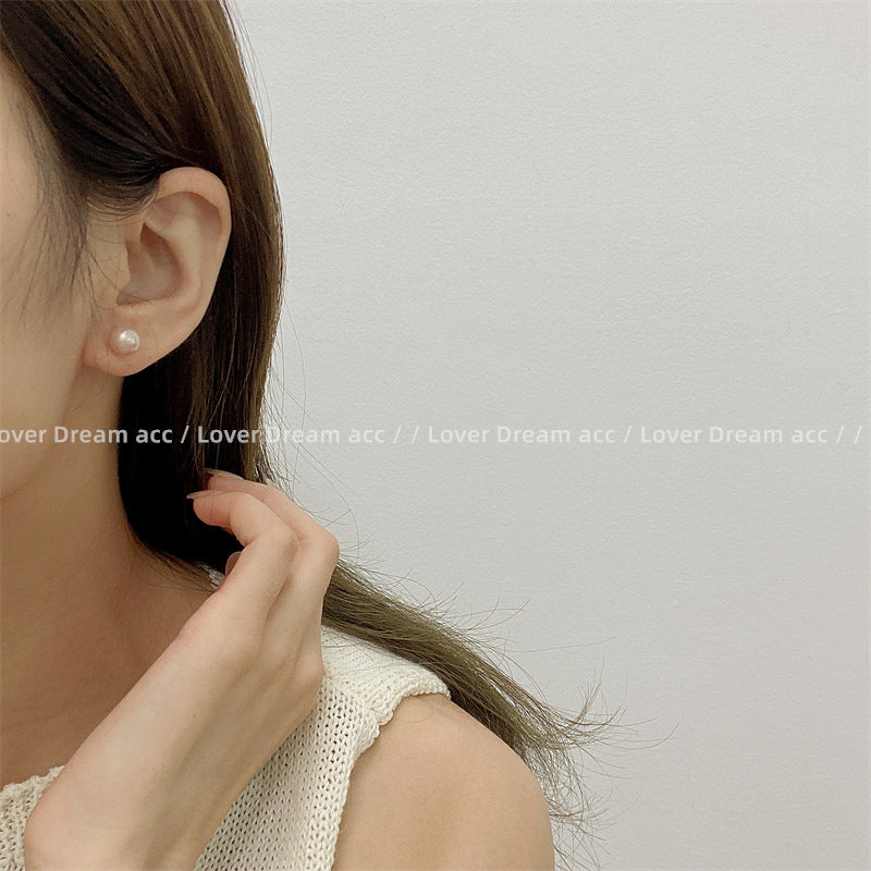 Artificial Pearl French Elegant Commuting Versatile Earrings