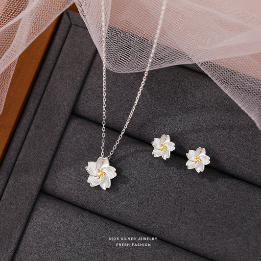 Simple Elegant Cherry Blossom Female Sweet Fresh Style Necklaces