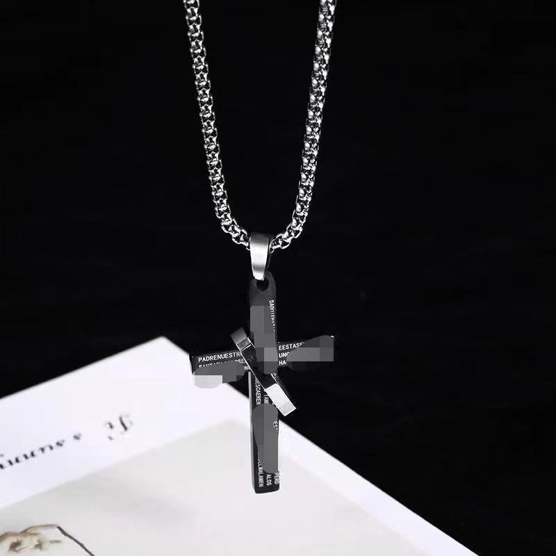 Women's & Men's Cross Stainless Steel Hip Hop Punk Necklaces