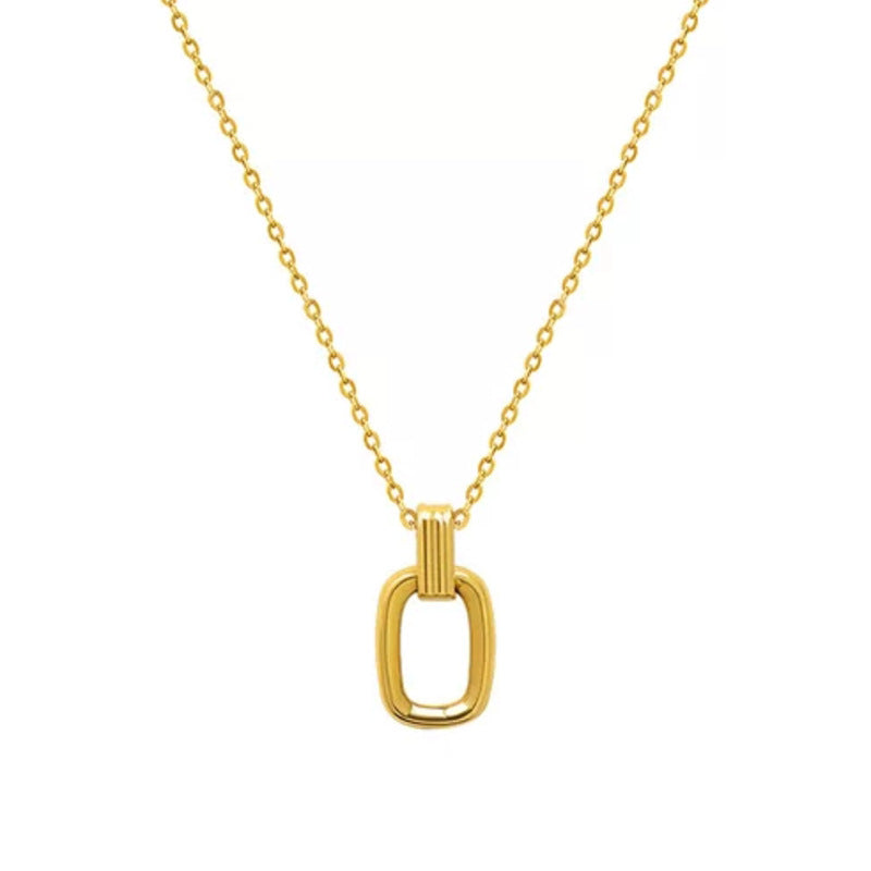 Double pendentif géométrique Vintage pour femmes, pour colliers en acier titane, sans décoloration