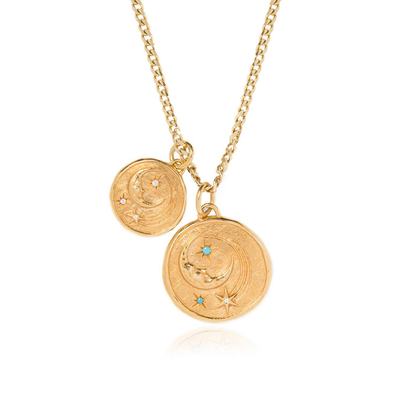 Niche Vintage Gold Coin Pendant Portrait Necklaces