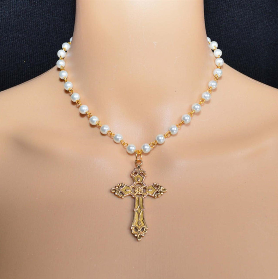 Comfortable Elegant Casual Cross Gothic Jewelry Necklaces