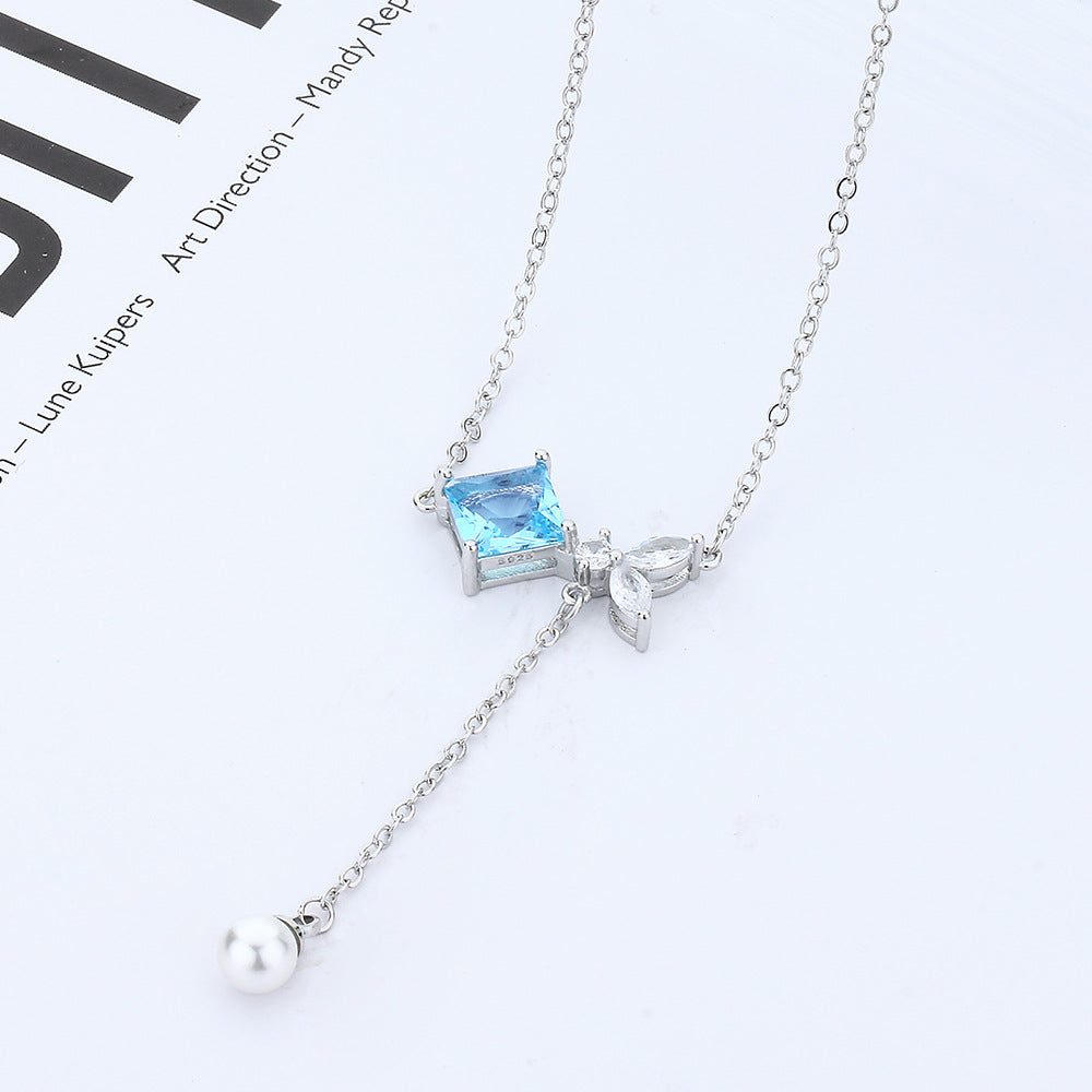 Zircon Butterfly Fairy Gentle Temperament Topaz Necklaces