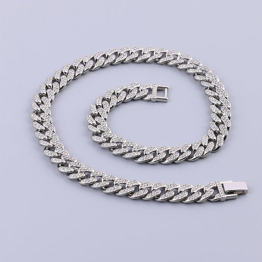 Women's & Men's & Hipster Cuban Link Chain Diamond Mm Necklaces