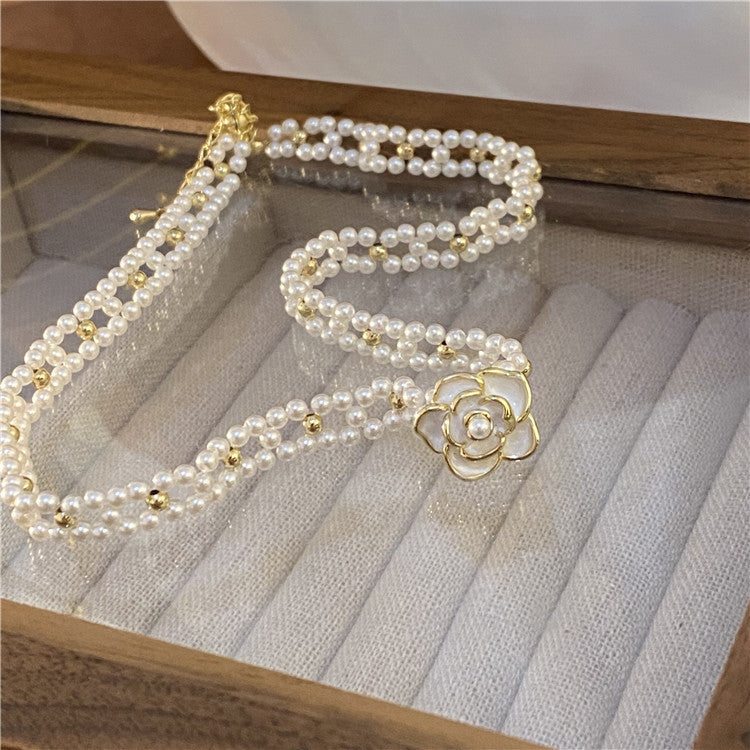 Pearl Flower Light Luxury High Sense Temperament Clavicle Necklaces