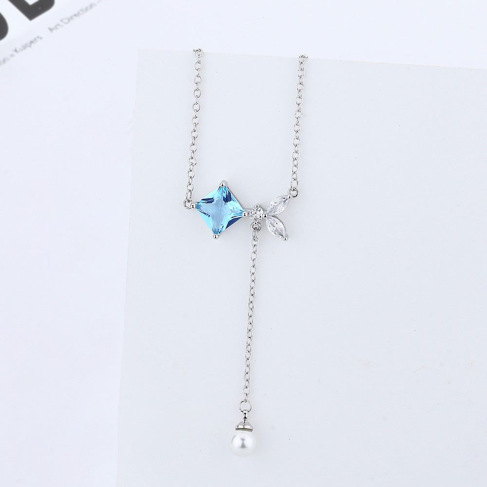 Zircon Butterfly Fairy Gentle Temperament Topaz Necklaces