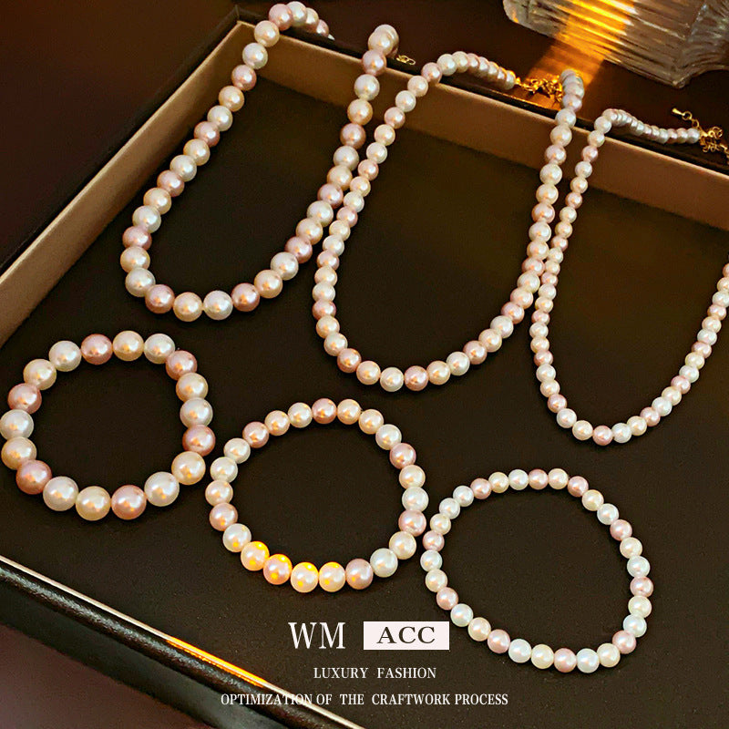 Pearl Fashionable Simple Palace Style Light Necklaces