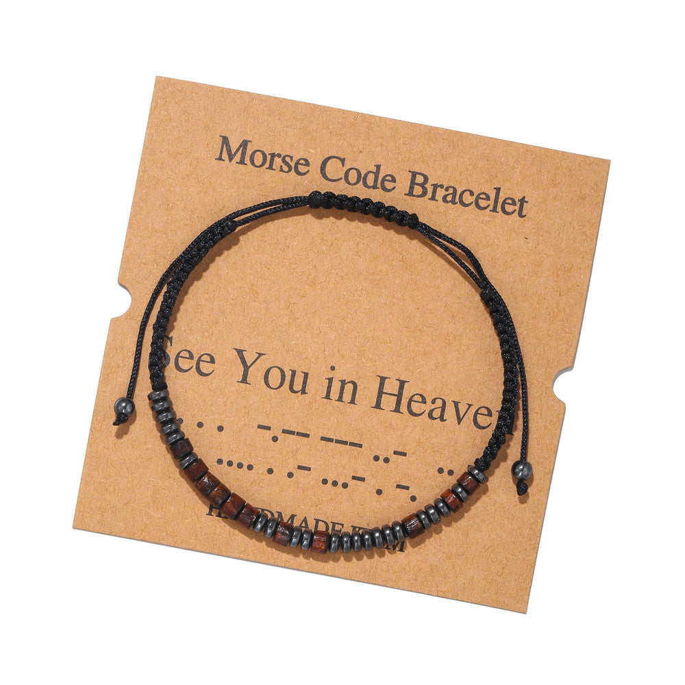 Woven Moss Password Letter Number Couple Bracelets