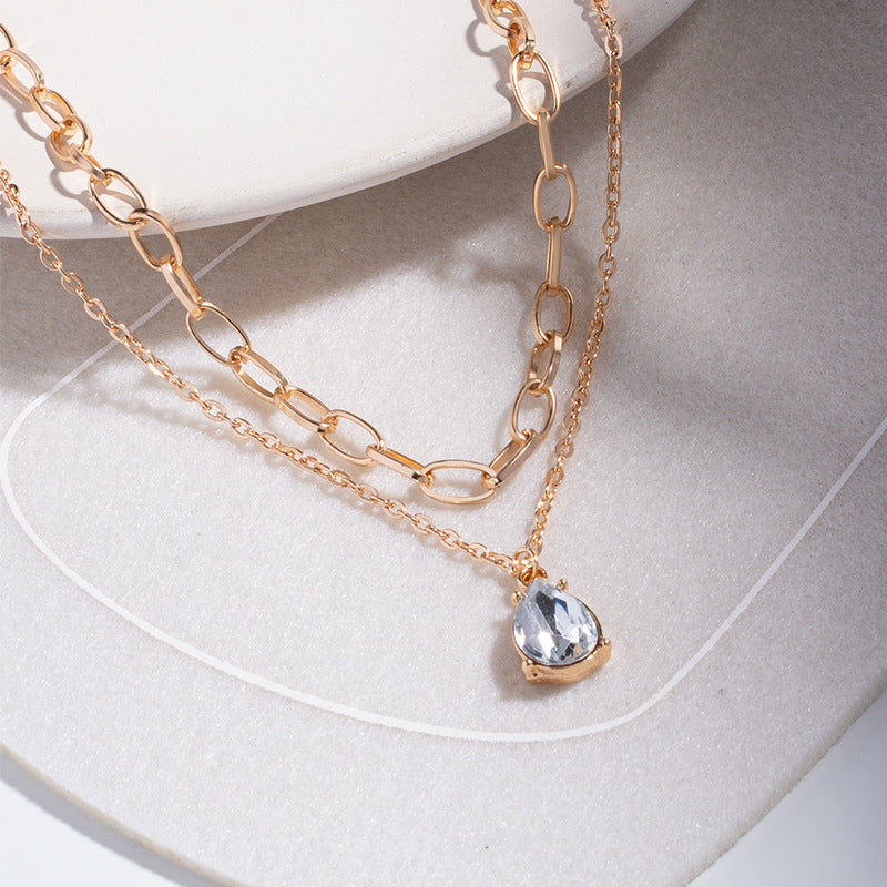 Luxury Cold Wind Simple Temperamental Water Drop Necklaces