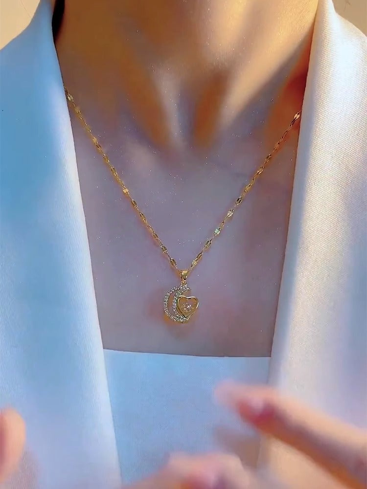 Women's Rose Gold Clavicle Chain Design Sense Necklaces