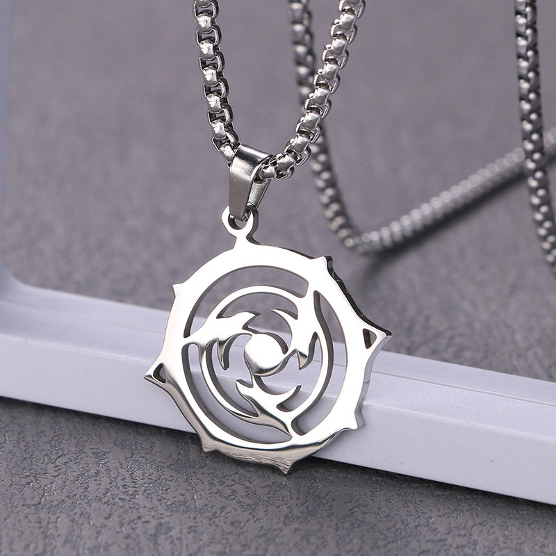 Thunder Element Stainless Steel Pendant Two-dimensional Necklaces