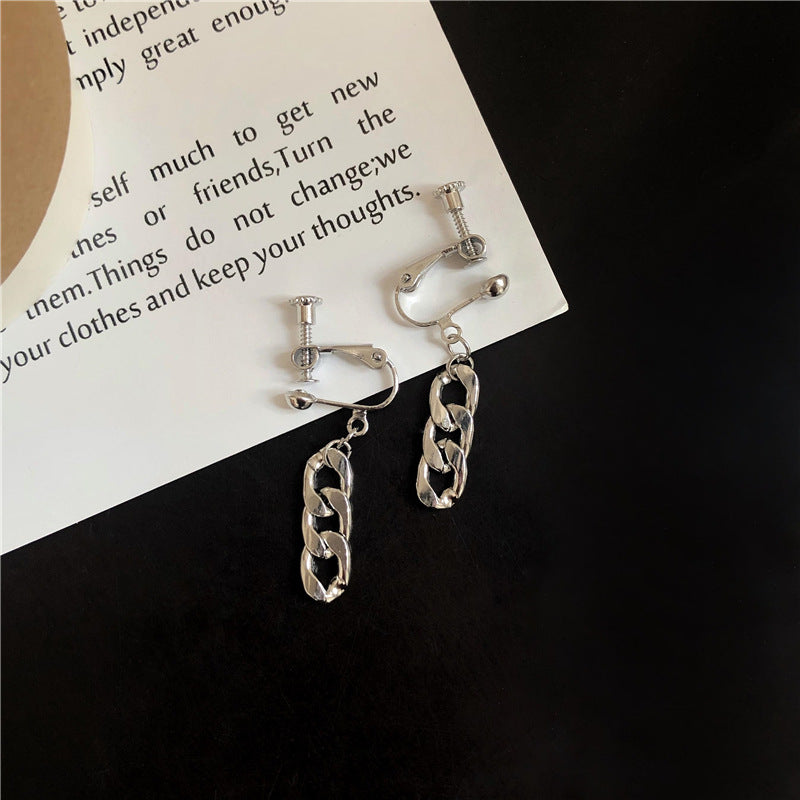 Needle Chain Female Temperament Trendy Cold Earrings