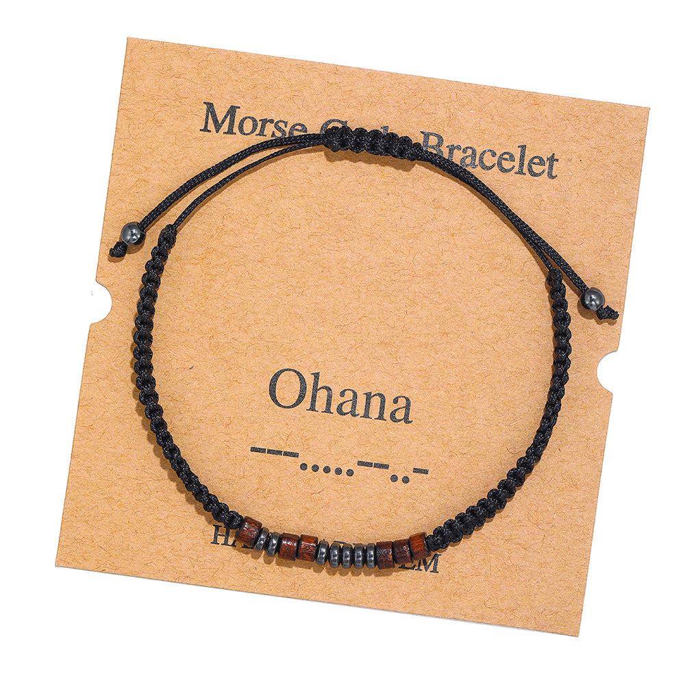 Woven Moss Password Letter Number Couple Bracelets