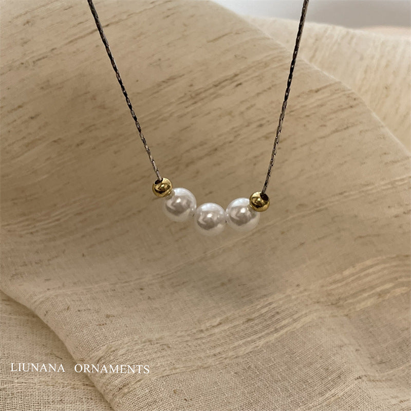 Colliers de luxe avec perles de tempérament Simple pour femmes, légers, Design minoritaire