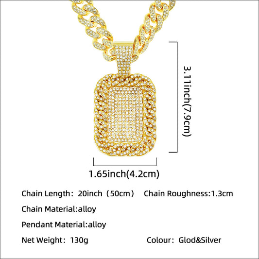 Hop Splendid Diamond Dog Tag Pendant Necklaces