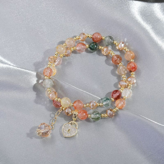 Simple Design Retro Elegant Colorful Hair Crystal Bracelets