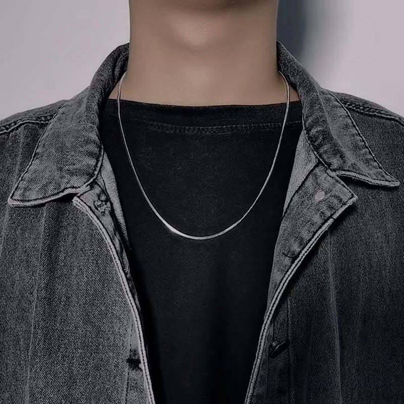 Men's Trendy Design Sense Minority Plain Snake Bones Hip Necklaces