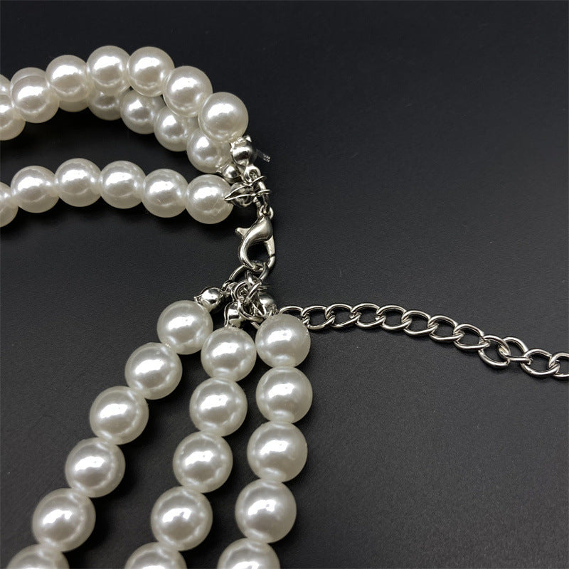 Imitation Pearl Set Of Ornaments Retro Necklaces