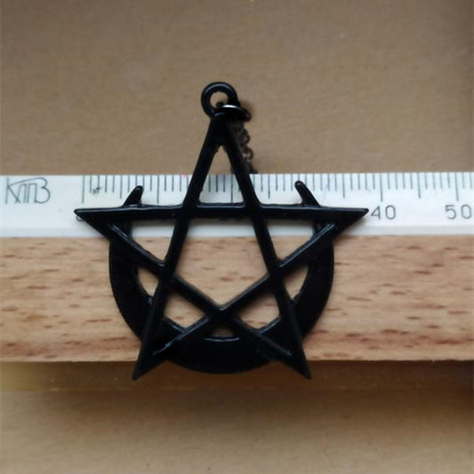 Cool Innovative Attractive Crescent Pentagram Pendant Necklaces