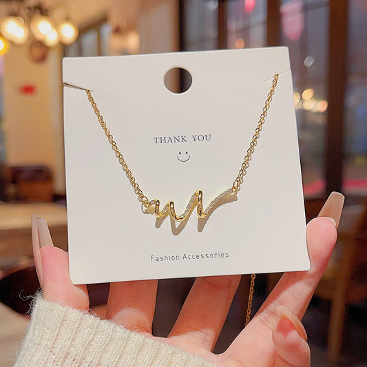 Women's Ornament Fashionable Elegant Line Pendant Light Luxury Minority Necklaces